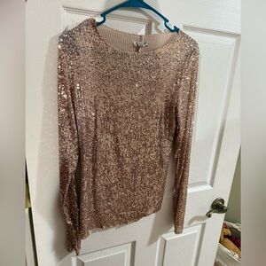 Free People Gold Rush Long Sleeve Top